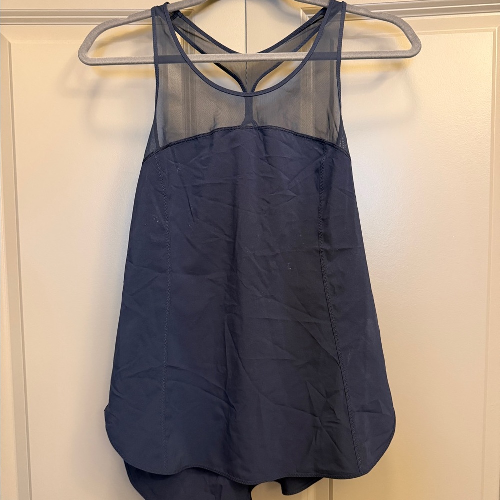 Lululemon Athletica Navy Mesh Tank Top